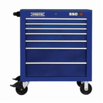 Heavy Duty Roller Cabinet, 7 Drawers, 34 in wd, 41 in ht, 25-1/4 in dp, Steel, Blue