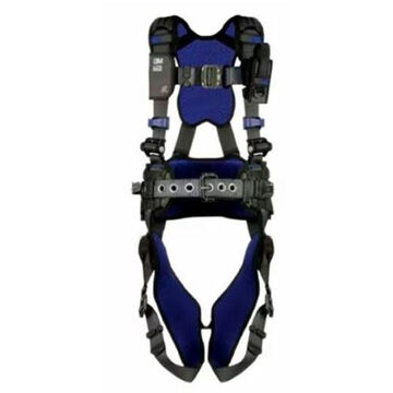 Safety Harness Comfort Mining, L, 310 Lb, Gray, Polyester Strap