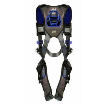 Comfort Vest Climbing/Positioning/Retrieval Safety Harness, XS, 310 lb, Gray, Polyester Strap