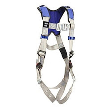 General Purpose Safety Harness, S, 310 lb, Gray, Polyester Strap