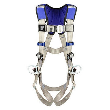 General Purpose Safety Harness, L, 310 lb, Gray, Polyester Strap
