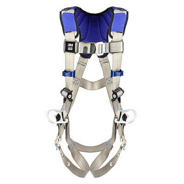 General Purpose Safety Harness, XL, 310 lb, Gray, Polyester Strap