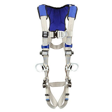 Positioning, Climbing Safety Harness, XL, 310 lb, Gray, Polyester Strap