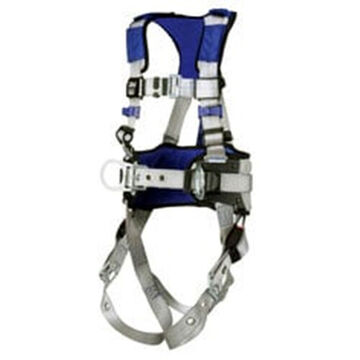 Construction, Positioning, Climbing Safety Harness, S, 310 lb, Gray, Polyester Strap