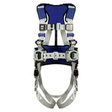 Safety Harness, Construction, Positioning, Climbing S, 310 Lb, Gray, Polyester Strap