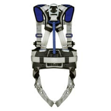 Positioning, Construction, Climbing Safety Harness, L, 310 lb, Gray, Polyester Strap