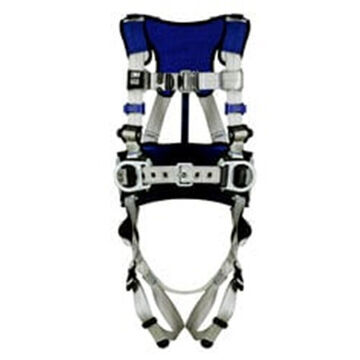 Safety Harness Positioning, Construction, S, 310 Lb, Gray, Polyester Strap