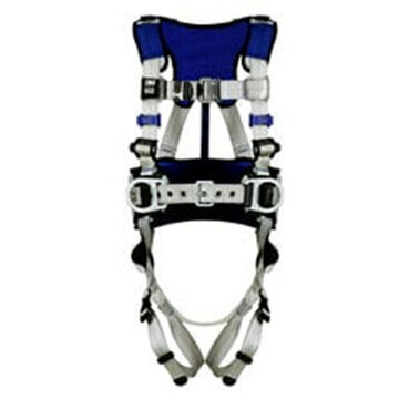 Positioning, Construction Safety Harness, L, 310 lb, Gray, Polyester Strap