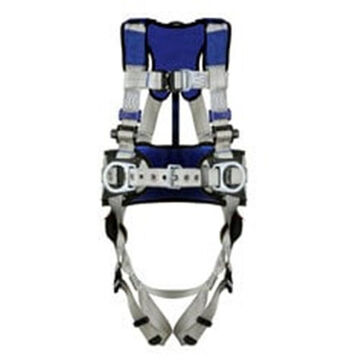 Positioning, Climbing, Construction Safety Harness, M, 310 lb, Gray, Polyester Strap