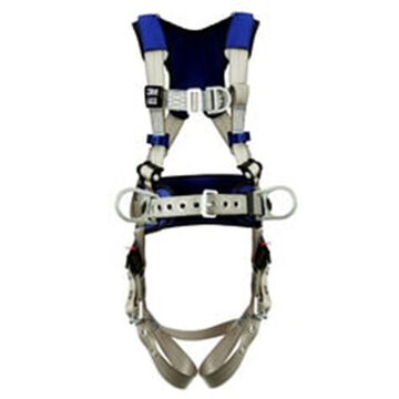 Climbing, Positioning Safety Harness, XL, 310 lb, Gray, Polyester Strap
