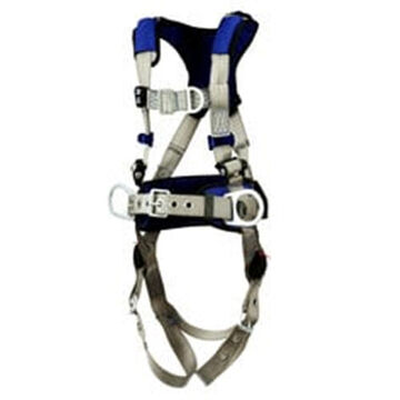 Climbing, Positioning Safety Harness, 2X, 310 lb, Gray, Polyester Strap