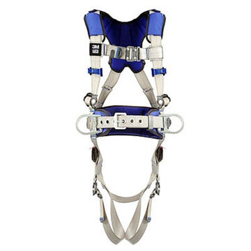 Safety Harness, Positioning S, 310 Lb, Gray, Polyester Strap