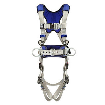 Positioning, Climbing Safety Harness, S, 310 lb, Gray, Polyester Strap