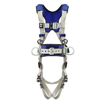 Positioning, Climbing Safety Harness, M, 310 lb, Gray, Polyester Strap