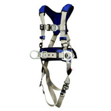 Positioning, Climbing Safety Harness, L, 310 lb, Gray, Polyester Strap