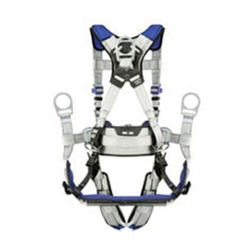 Climbing Safety Harness, S, 310 lb, Gray, Polyester Strap