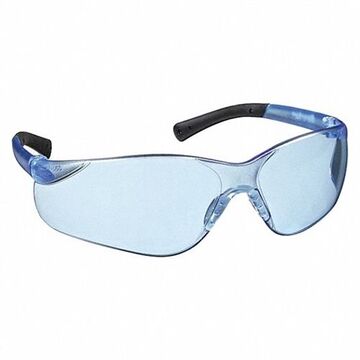 Lunettes de sécurité, M, anti-rayures, bleu clair, enveloppantes avec protection latérale, bleu