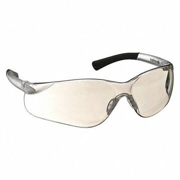Safety Glasses, M, Anti-Scratch, Light Gray, Wraparound with Side Protection, Clear