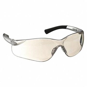 Safety Glasses, M, Anti-Scratch, Light Gray, Wraparound with Side Protection, Clear