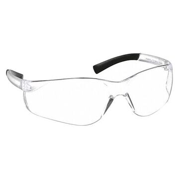 Safety Glasses, Anti-Scratch, Clear, Frameless, Black, Clear