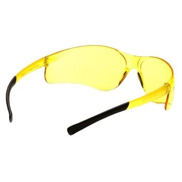 Safety Glasses, Universal, Scratch-Resistant, Amber, Full Frame, Amber