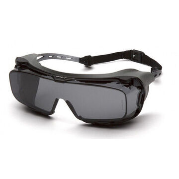 Safety Glasses, Universal, Anti-Fog, Scratch-Resistant, Gray, Black