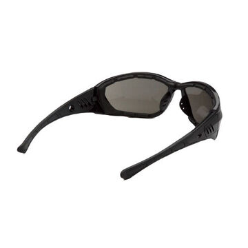 Safety Glasses, Anti-Fog, Smoke/Gray, Padded, Black