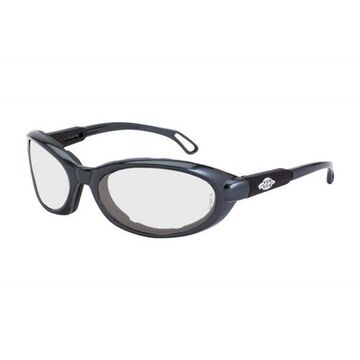 Safety Glasses, R, Hard Coated, Indoor/Outdoor, Shiny Pearl Gray