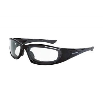 Safety Glasses, Universal, R, Anti-Fog/Hard Coated/Impact-Resistant, Clear, Full-Frame, Crystal Black