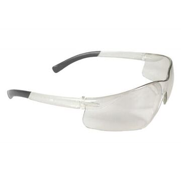 Lightweight Safety Glasses, R, Hard Coated/Impact-Resistant, Clear, Half Framed, Clear