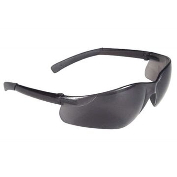 Safety Glasses Lightweight, R, Hard Coated/impact-resistant, Smoke, Half Framed, Input/output
