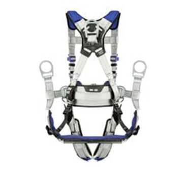 Climbing Safety Harness, M, 310 lb, Gray, Polyester Strap