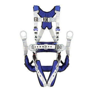 Climbing Safety Harness, L, 310 lb, Gray, Polyester Strap