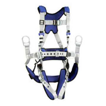 Safety Harness, Climbing 2x, 310 Lb, Gray, Polyester Strap
