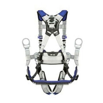 Climbing Safety Harness, 2X, 310 lb, Gray, Polyester Strap