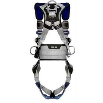 Comfort Iron Work Construction Positioning Safety Harness, L, 420 lb, Gray, Polyester Strap