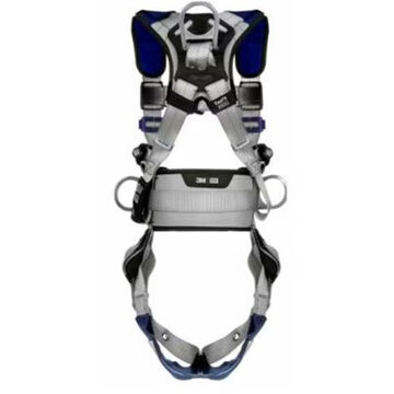 Safety Harness Comfort Iron Work Construction Positioning, L, 420 Lb, Gray, Polyester Strap