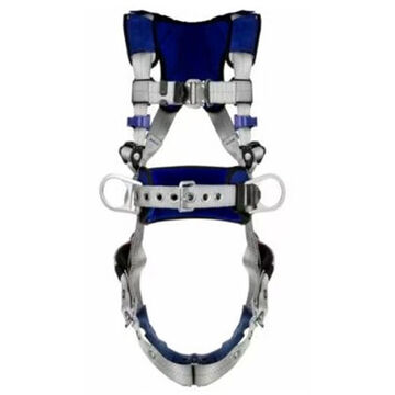 Safety Harness Comfort Iron Work Construction Positioning, L, 420 Lb, Gray, Polyester Strap