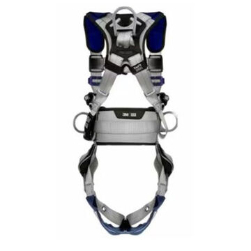 Comfort Iron Work Construction Positioning Safety Harness, XL, 420 lb, Gray, Polyester Strap