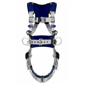 Safety Harness Comfort Iron Work Construction Positioning, Xl, 420 Lb, Gray, Polyester Strap