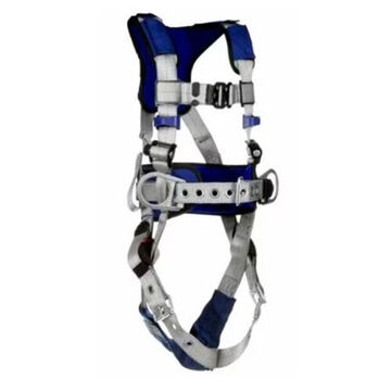 Safety Harness Comfort Iron Work Construction Positioning, Xl, 420 Lb, Gray, Polyester Strap