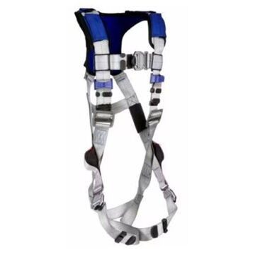 Comfort Vest Climbing/Positioning/Retrieval Safety Harness, XL, 420 lb, Gray, Polyester Strap