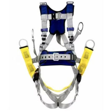 Comfort Oil and Gas Climbing/Suspension Safety Harness, L, 420 lb, Gray, Polyester Strap