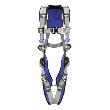 Climbing Safety Harness, M, 310 lb, Gray, Polyester Strap