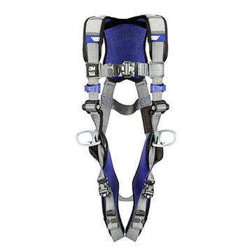 Climbing Safety Harness, 2XL, 310 lb, Gray, Polyester Strap