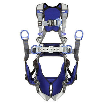 Safety Harness, Climbing, Positioning L, 310 Lb, Gray, Polyester Strap