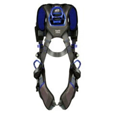 Positioning, Climbing Safety Harness, 3X, 310 lb, Gray, Polyester Strap