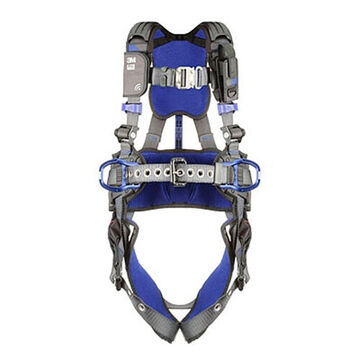 Construction, Positioning, Climbing Safety Harness, M, 310 lb, Gray, Polyester Strap