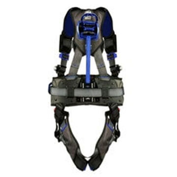 Construction, Positioning, Climbing Safety Harness, 2X, 310 lb, Gray, Polyester Strap