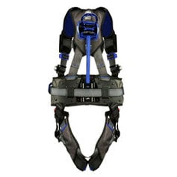 Safety Harness, Construction, Positioning, Climbing S, 310 Lb, Gray, Polyester Strap